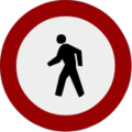 Verbot für Fußgänger